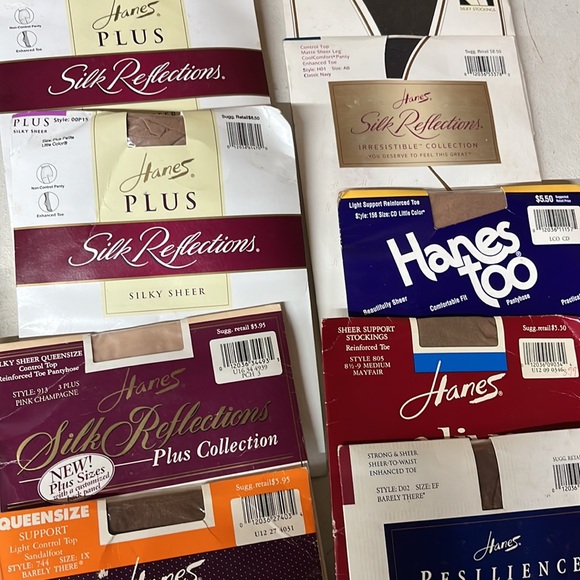 Lot of 23 Vintage Hanes Pantyhose mixed sizes - Picture 6 of 8